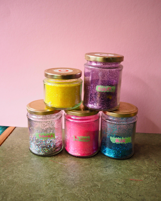 5 x Glitter jars