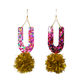 Rainbow Arch Tinsel Earrings - Gold Tinsel - 1 READY TO SHIP