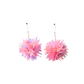 Mini Tinsel Earrings Sample Sale - Coral