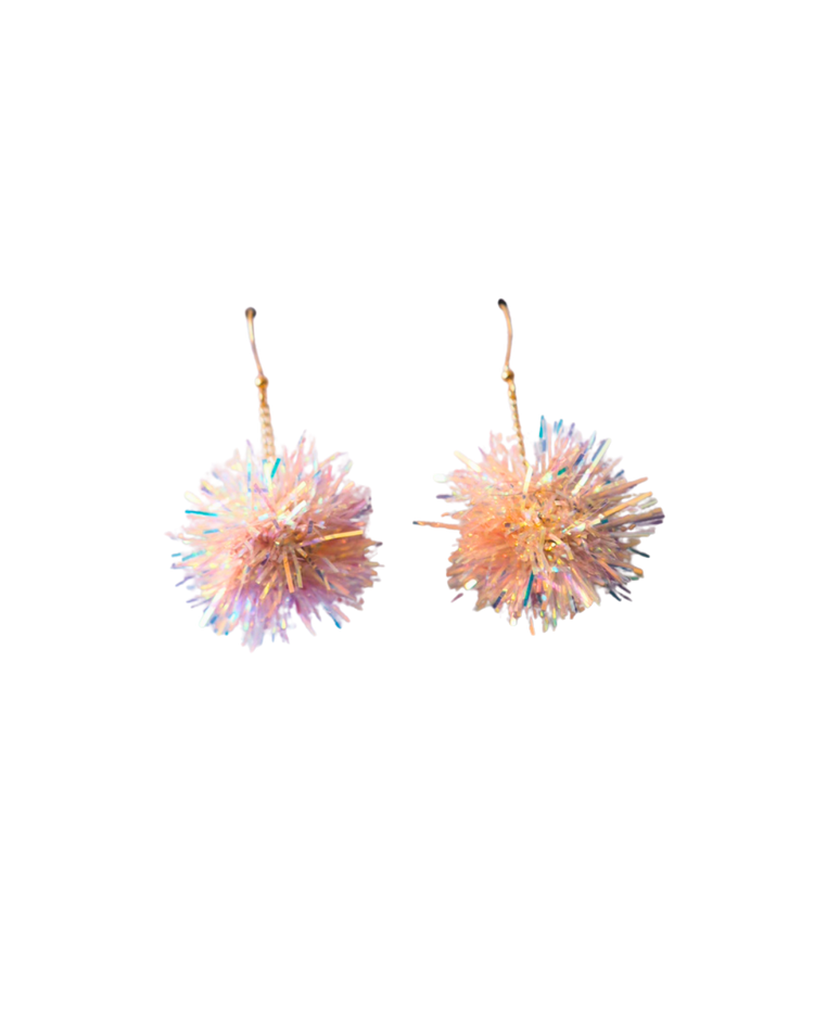 Mini Tinsel Earrings Sample Sale - Yellow