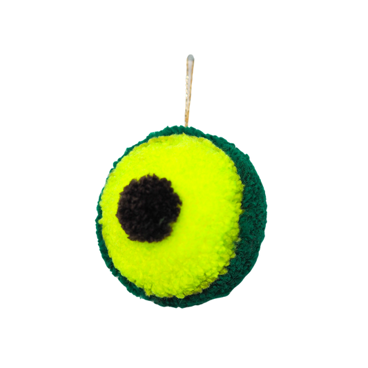 Handmade Avocado Pom Pom Bauble Decoration - 1 READY TO SHIP