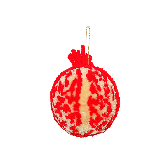 Handmade Pomegranate Pom Pom Bauble Decoration - Christmas