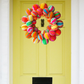 Handmade Rainbow Pom Pom Wreath