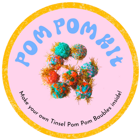 Tinsel Pom Pom Bauble Kit