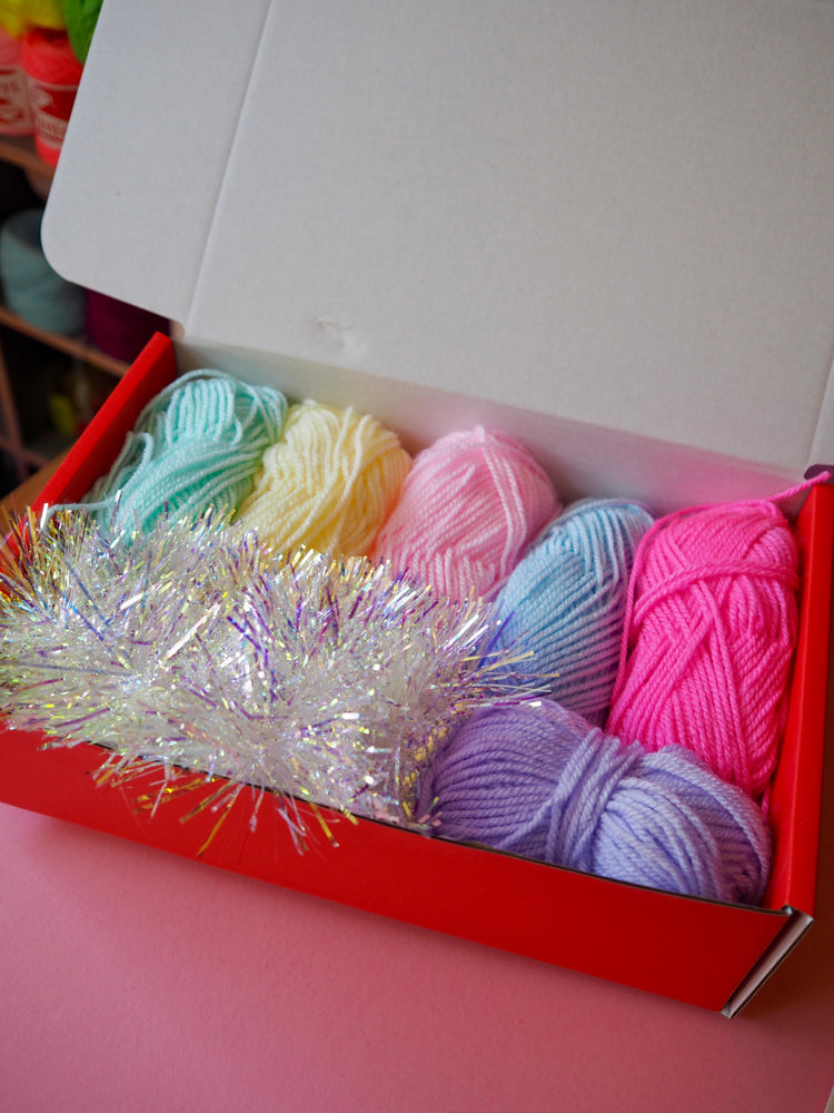 Pastel Iridescent Tinsel Pom Pom Headband Kit