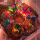 Rainbow Pom Pom Tinsel Wreath