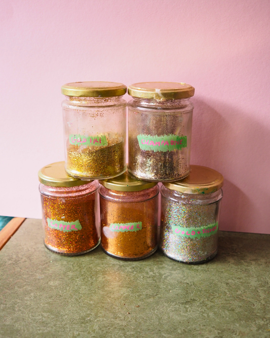 5 x Glitter jars