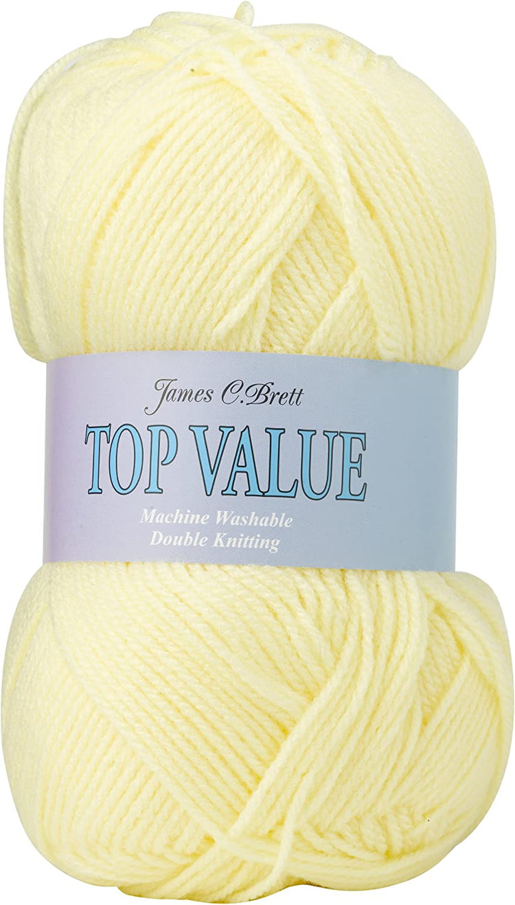 Lemon Acrylic Yarn DK 100g - James C Brett