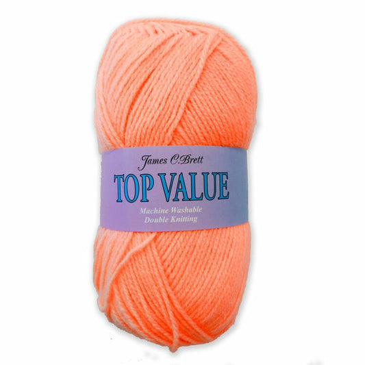 Peach Acrylic Yarn DK 100g - James C Brett