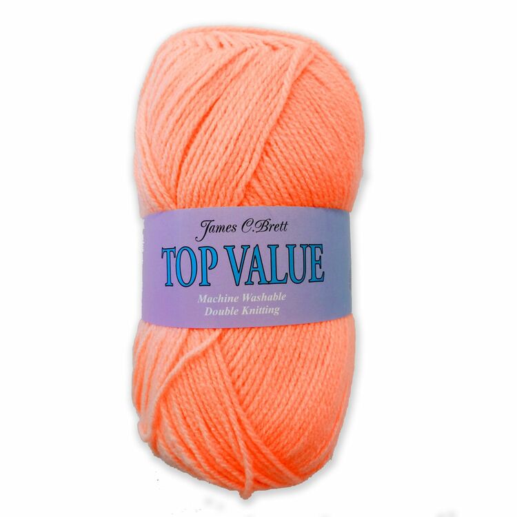 Peach Acrylic Yarn DK 100g - James C Brett