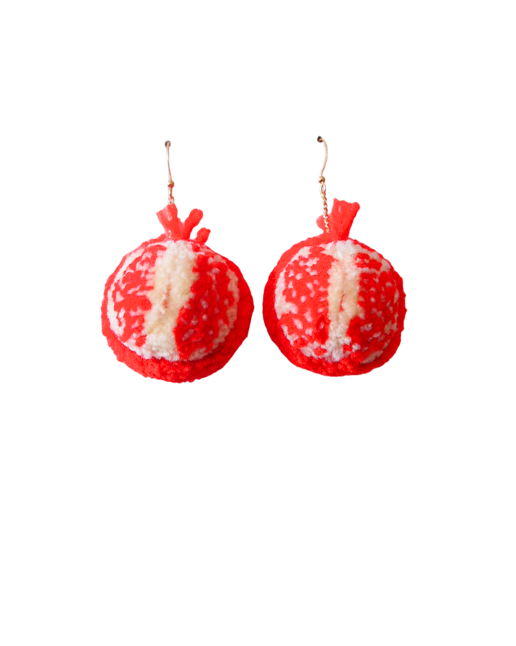 Pomegranate Pom Pom Earrings Sample Sale
