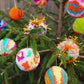 Handmade Floral Pom Pom Bauble Decoration - Christmas