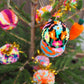 Handmade Floral Pom Pom Bauble Decoration - Christmas