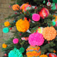 Giant Hanging Pom Pom Baubles - 13cm - Set of 6