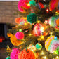 Giant Hanging Pom Pom Baubles - 13cm - Set of 6