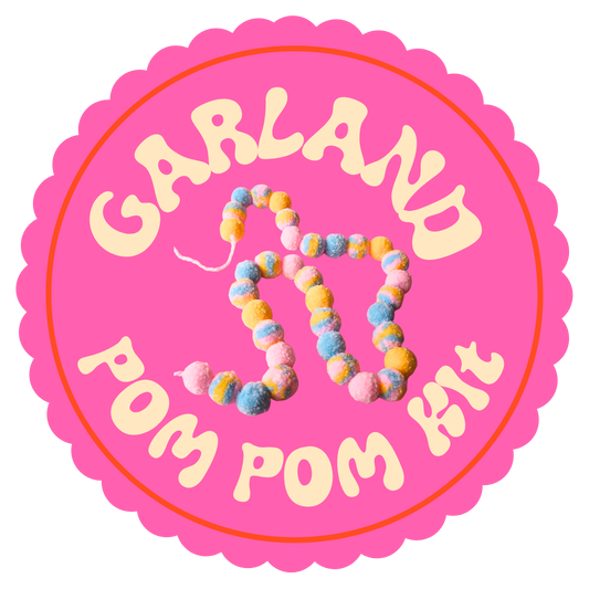 Chunky Pom Pom Garland DIY Kit – Beginner Friendly Pastel Craft Kit
