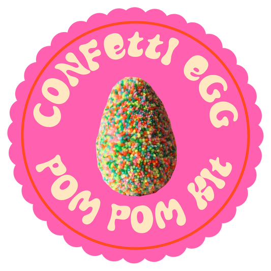 Confetti Pom Pom Egg DIY Kit – Advanced Pom Pom Craft Kit