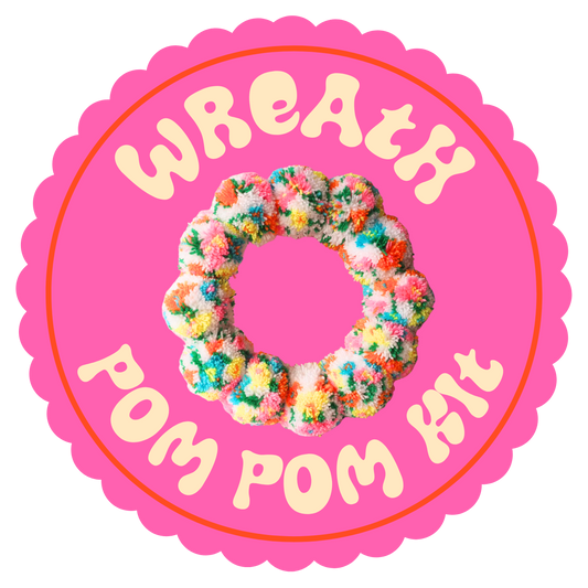 Floral Pom Pom Wreath DIY Kit – Advanced Pom Pom Craft Kit