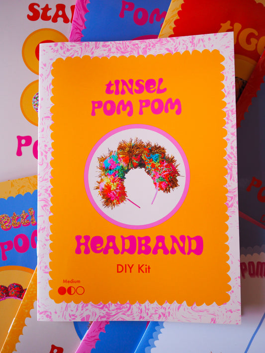 Tinsel Pom Pom Headband Kit