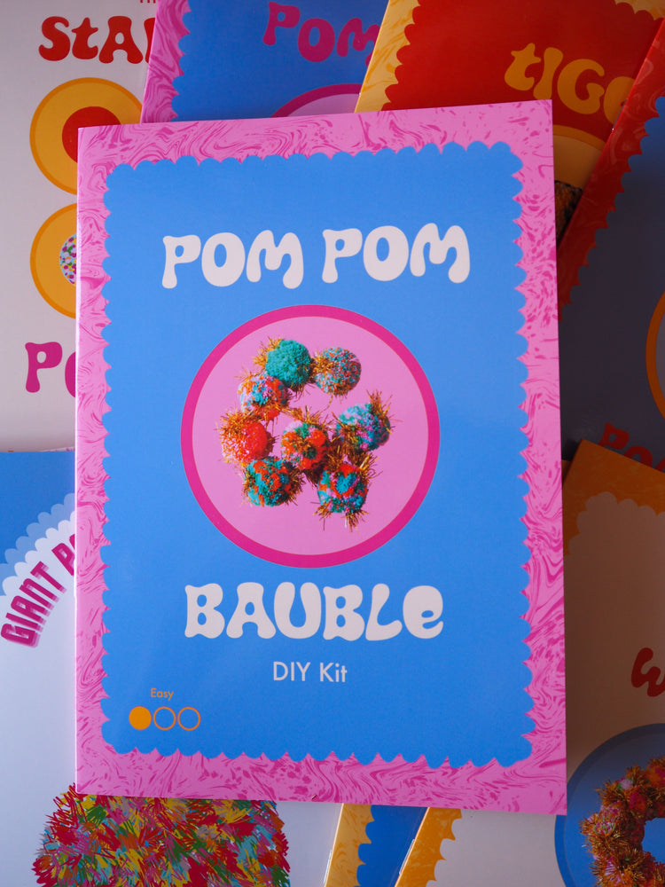 Tinsel Pom Pom Bauble Kit