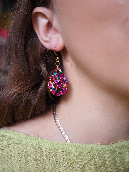 Rainbow Teardrop Earrings