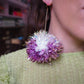 Iridescent & Violet Tinsel Earrings - 1 PAIR READY TO SHIP