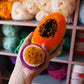 Handmade Papaya Pom Pom Sculpture