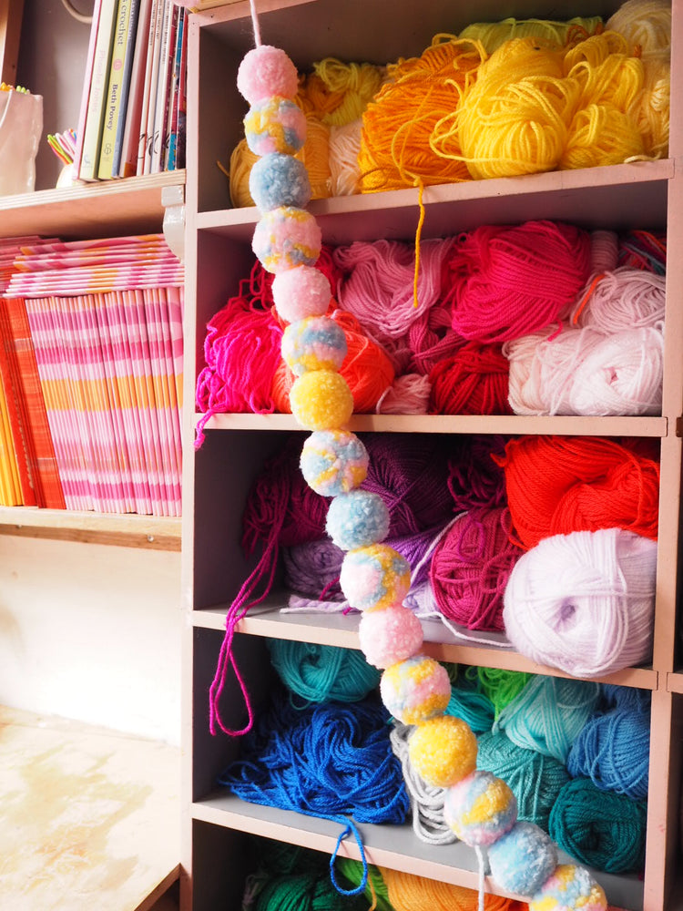 Chunky Pom Pom Garland DIY Kit – Beginner Friendly Pastel Craft Kit