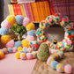 Chunky Pom Pom Wreath DIY Kit – Beginner Friendly Pastel Craft Kit