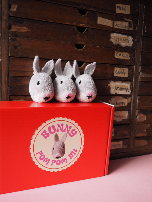 Bunny Pom Pom DIY Kit - Advanced Pom Pom Craft Kit