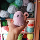 Ghost pom pom desk buddy