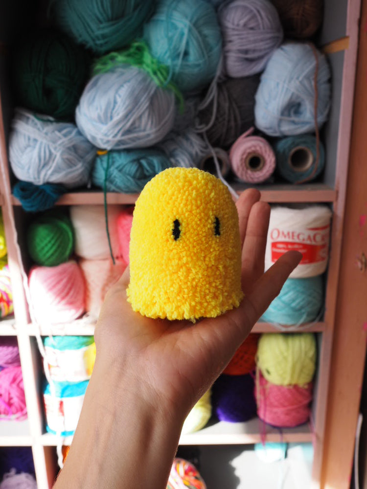 Ghost Pom Pom Desk Buddy