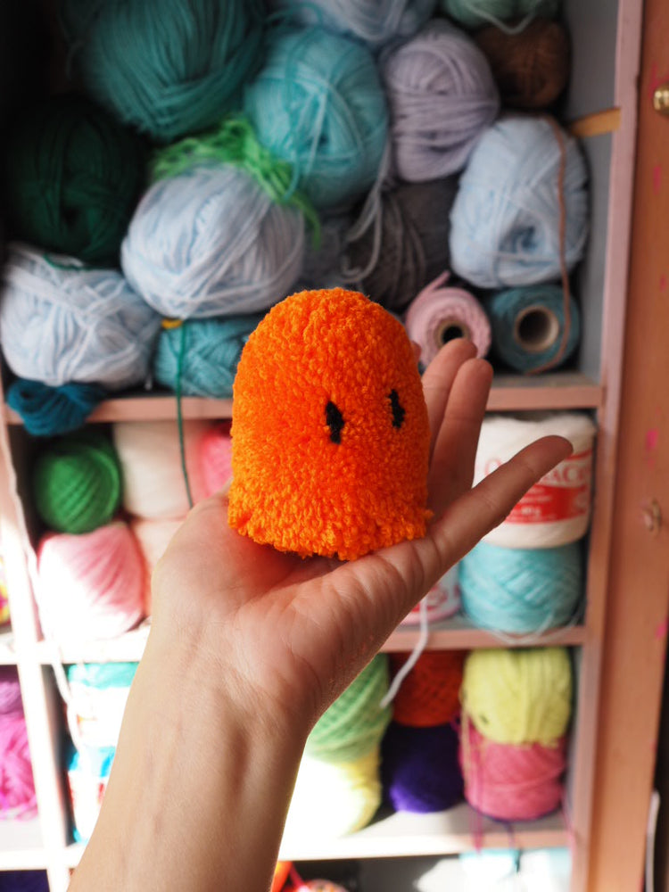 Ghost Pom Pom Desk Buddy