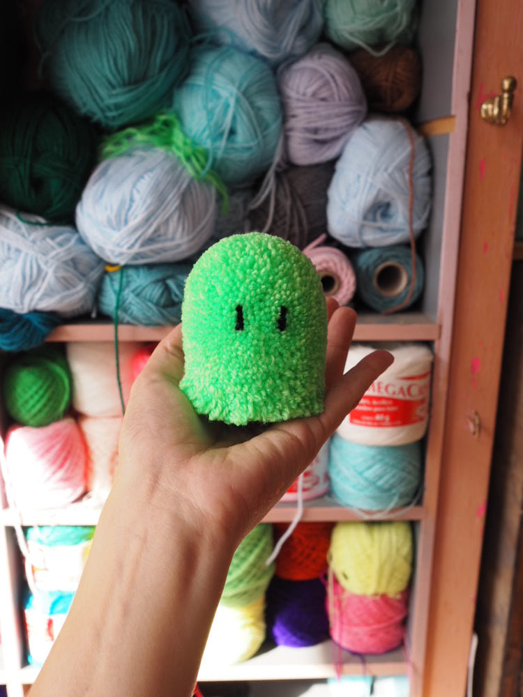Ghost Pom Pom Desk Buddy