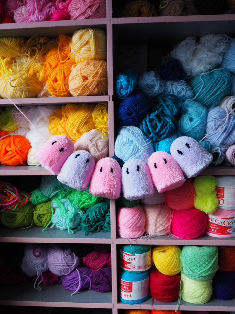 Ghost Garland Pom Pom DIY Kit - Choose your own colours!