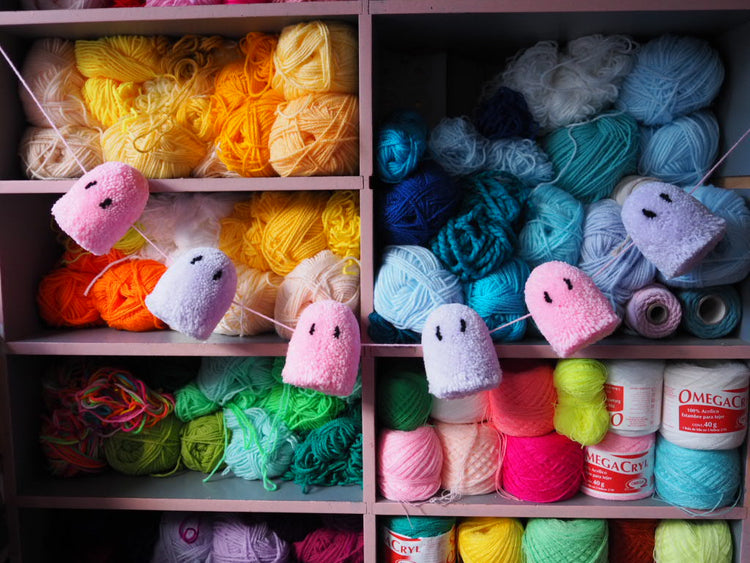 Ghost Garland Pom Pom DIY Kit - Choose your own colours!