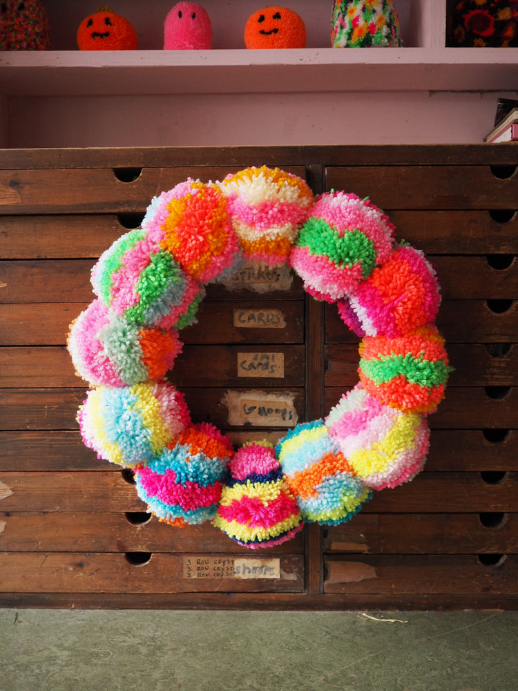 SAMPLE SALE - Large Handmade Bright Wreath