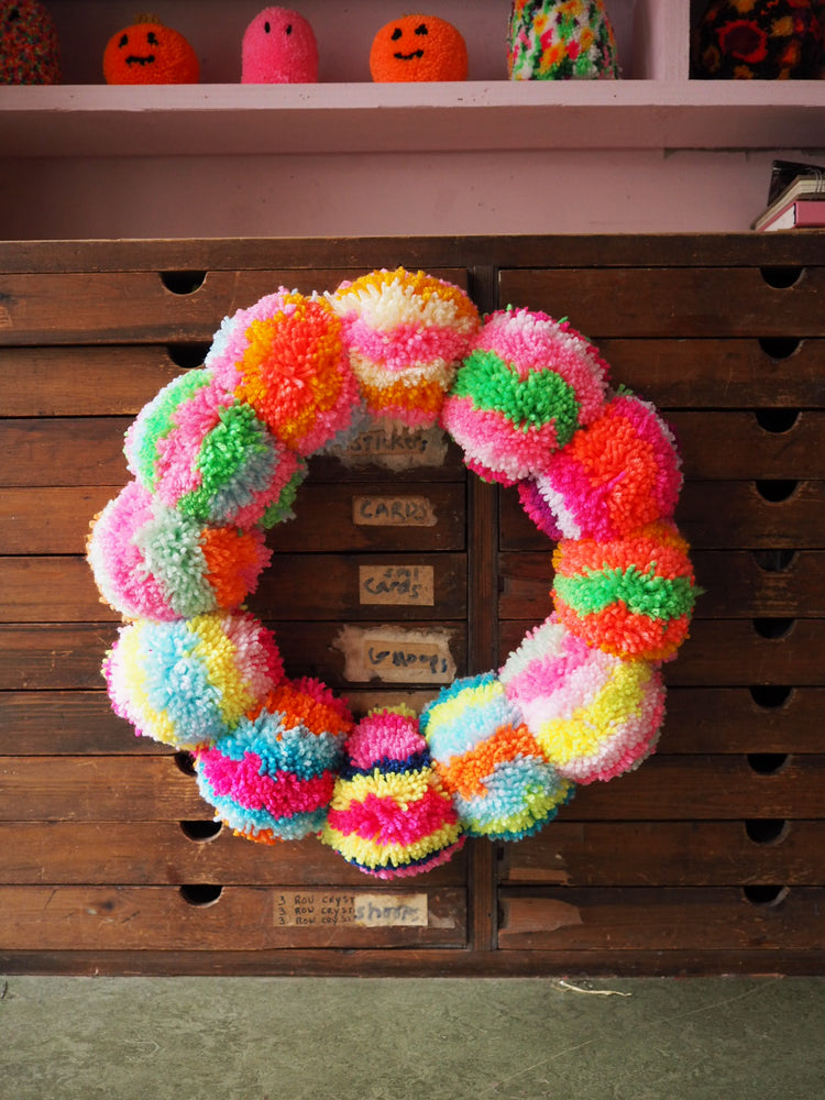 Large Pom Pom Wreath DIY Kit - Bright