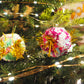 Handmade Tinsel Pom Pom Bauble Decoration - Christmas