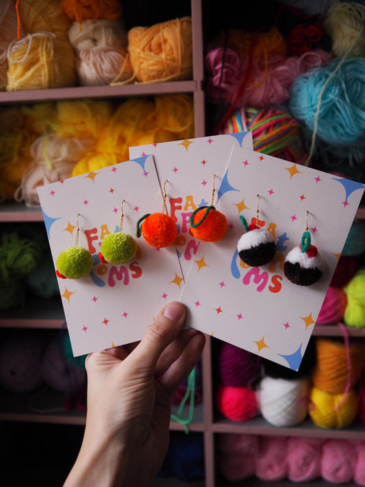 Mini Christmas Satsuma Earrings
