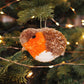 Set of 3 Festive Pom Pom Christmas Baubles