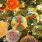 Handmade Tinsel Pom Pom Bauble Decoration - Christmas