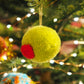 Christmas Olive Pom Pom Bauble Ornament Decoration
