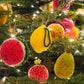 Handmade Lemon Pom Pom Bauble Decoration - Christmas