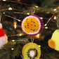 Set of 3 Fruit Pom Pom Christmas Baubles