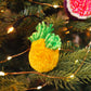 Set of 3 Fruit Pom Pom Christmas Baubles