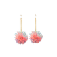 Iridescent & Coral mini tinsel earrings