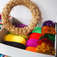 XL Tinsel Pom Pom Wreath Kit - Colour choices