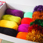 XL Tinsel Pom Pom Wreath Kit - Colour choices