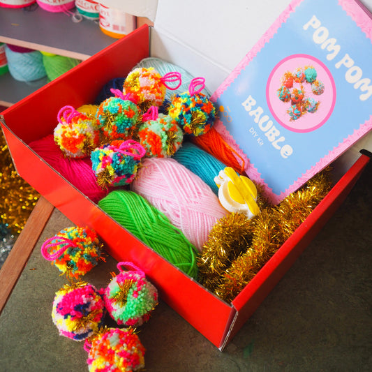 RAINBOW Pom Pom Bauble Kit